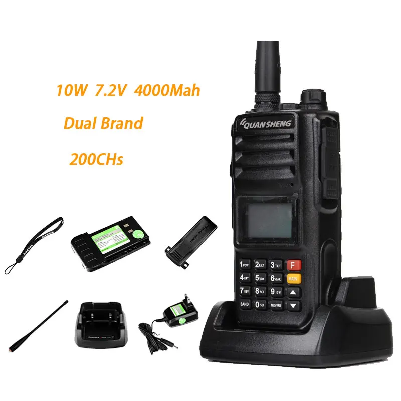 Двойной бренд UHF/VHF Портативный FM радиоприемник QuanSheng TG UV2 Plus 10KM Walkie Talkier|Рации| |