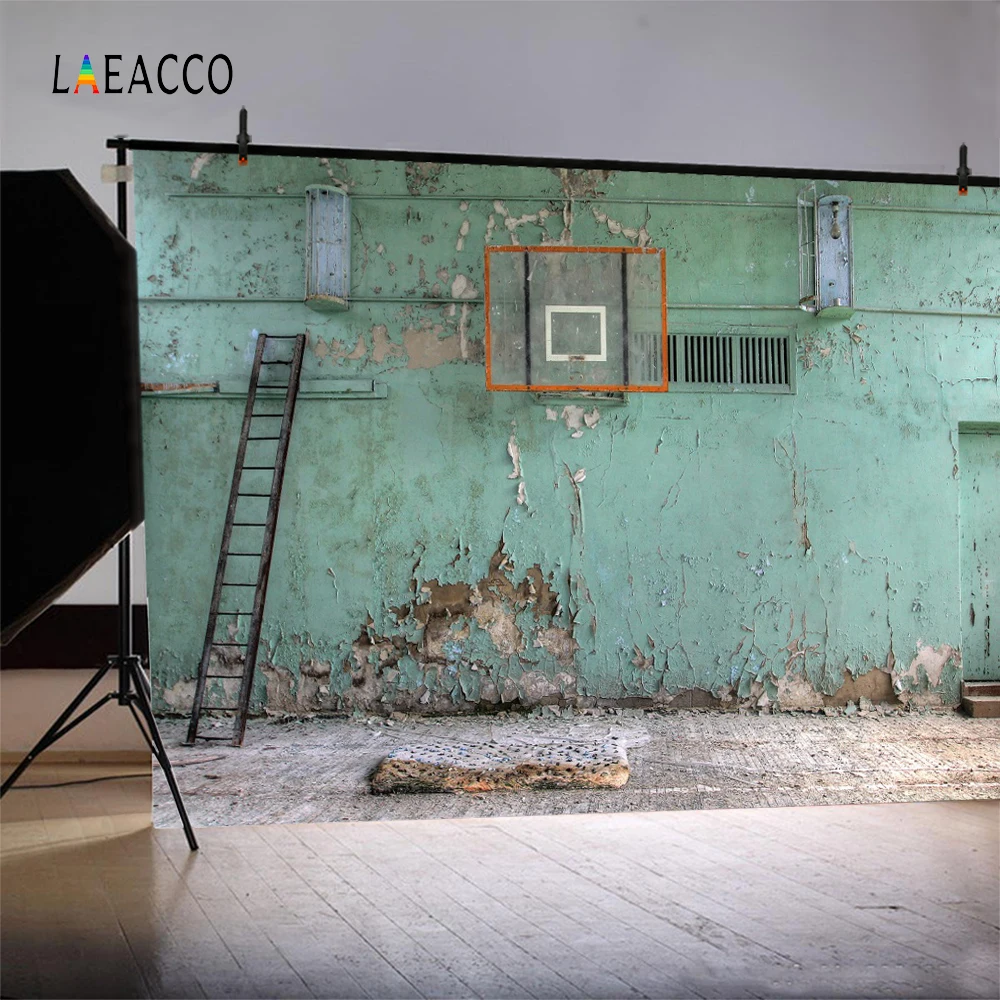 Laeacco старая дезертированная &quotнастенная&quot Лестница баскетбольная подставка