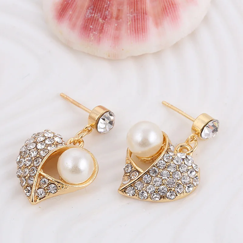 Свитер от производителя ожерелий Ebay с персиковым сердцем и жемчугом в Европе США