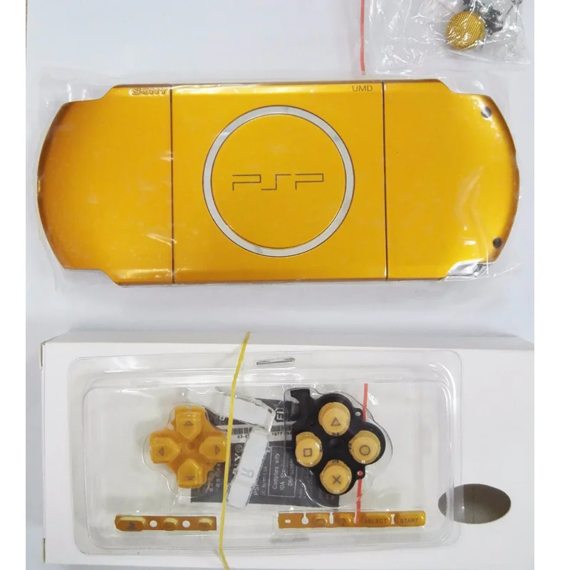 Чехол Gold Coloe с полным покрытием корпуса для PSP 3000 сменная крышка игровой консоли