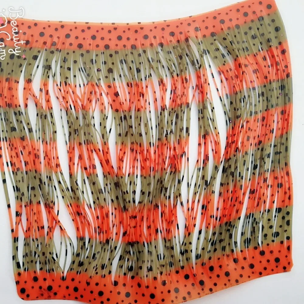 

Fishing Lure Silicone Skirt Layers,Silicone Skirt Material for Tackle Craft, DIY Spinner, Rubber Jigs, Buzzbait---139