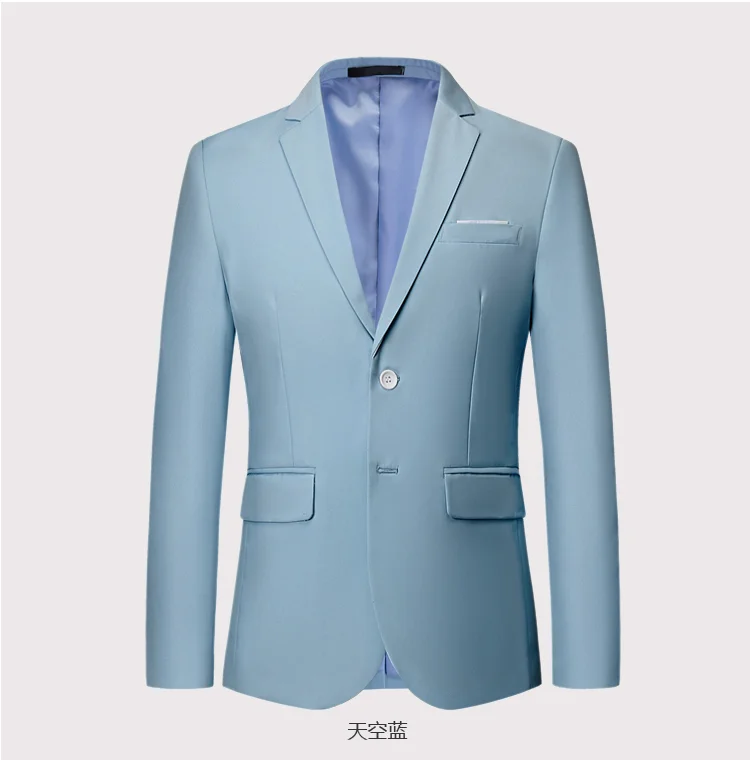 New listing luxury men's blazer large size 6XL Slim solid color jacket, fashion business banquet wedding dress jacket S-6XL