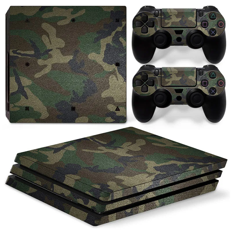 Камуфляжная Водонепроницаемая Виниловая наклейка для консоли PS4 Pro+ 2 контроллера, наклейка для sony Playstation 4 Pro, защитная игровая наклейка