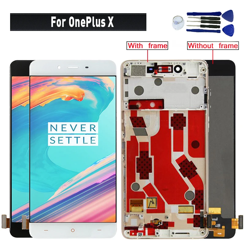 Для Oneplus X E1003 ЖК-дисплей с сенсорным экраном в сборе Замена рамкой для LCD