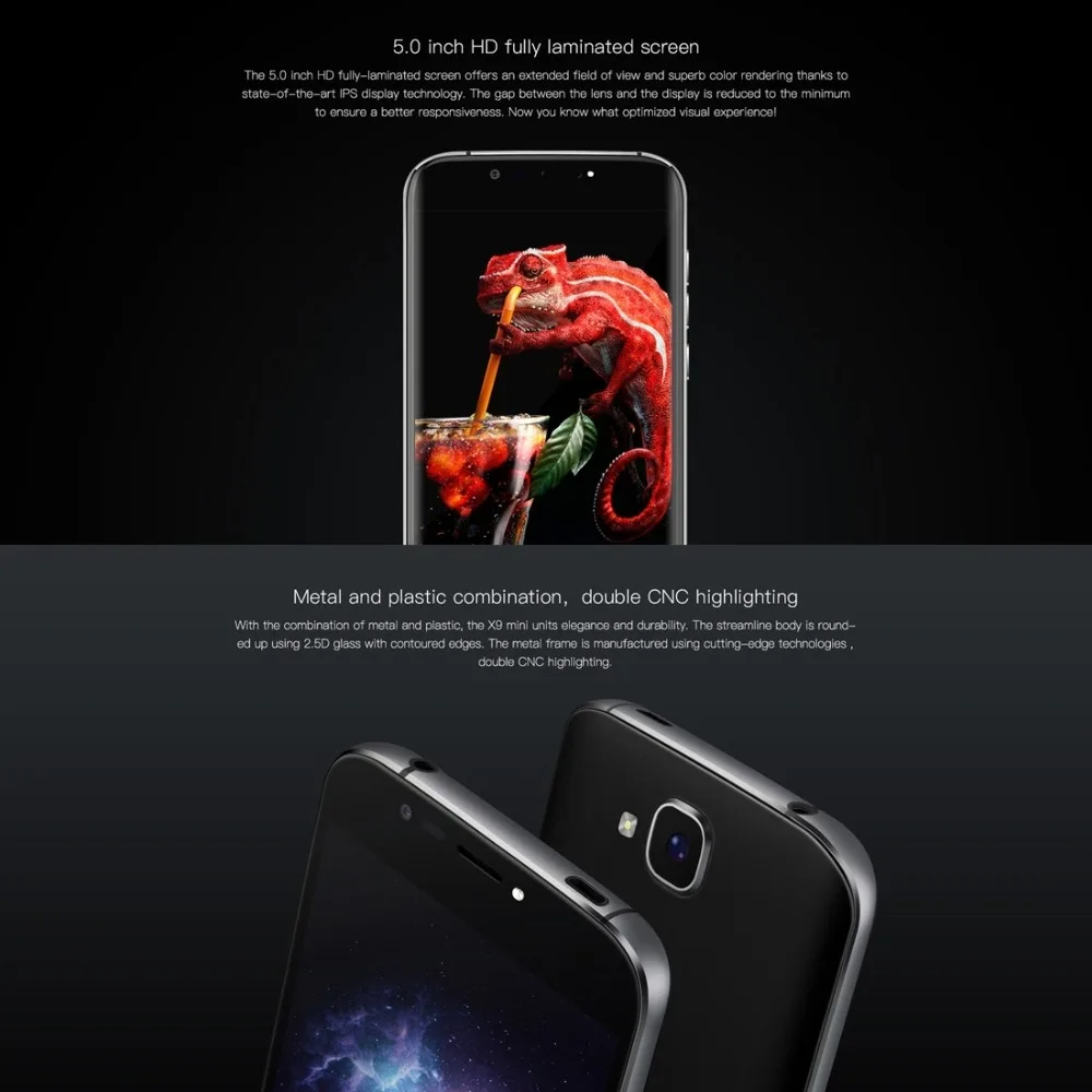 Оригинал DOOGEE X9 мини 8 ГБ ROM 1 ОЗУ 5 0 дюймов экран Android 6 смартфон MTK6580 Quad core ГГц Dual SIM OTG