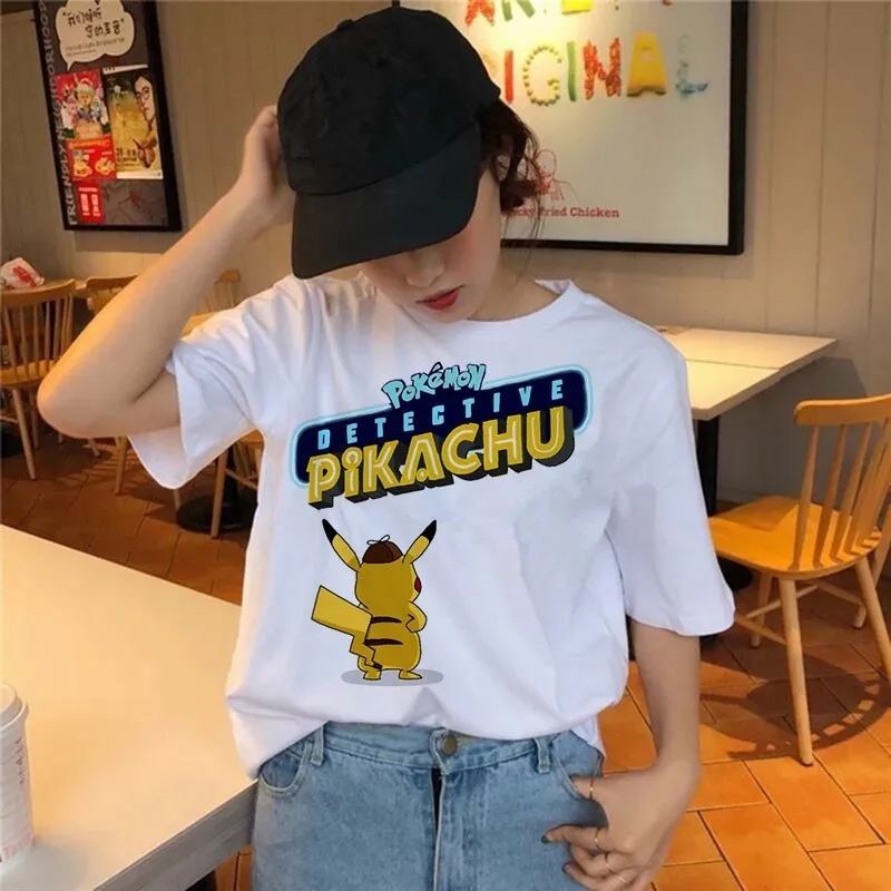 Женская Футболка Harajuku Забавный Покемон Snorlax Togepi Squirtle японская футболка аниме женские топы Эстетическая одежда Пикачу - Цвет: 629