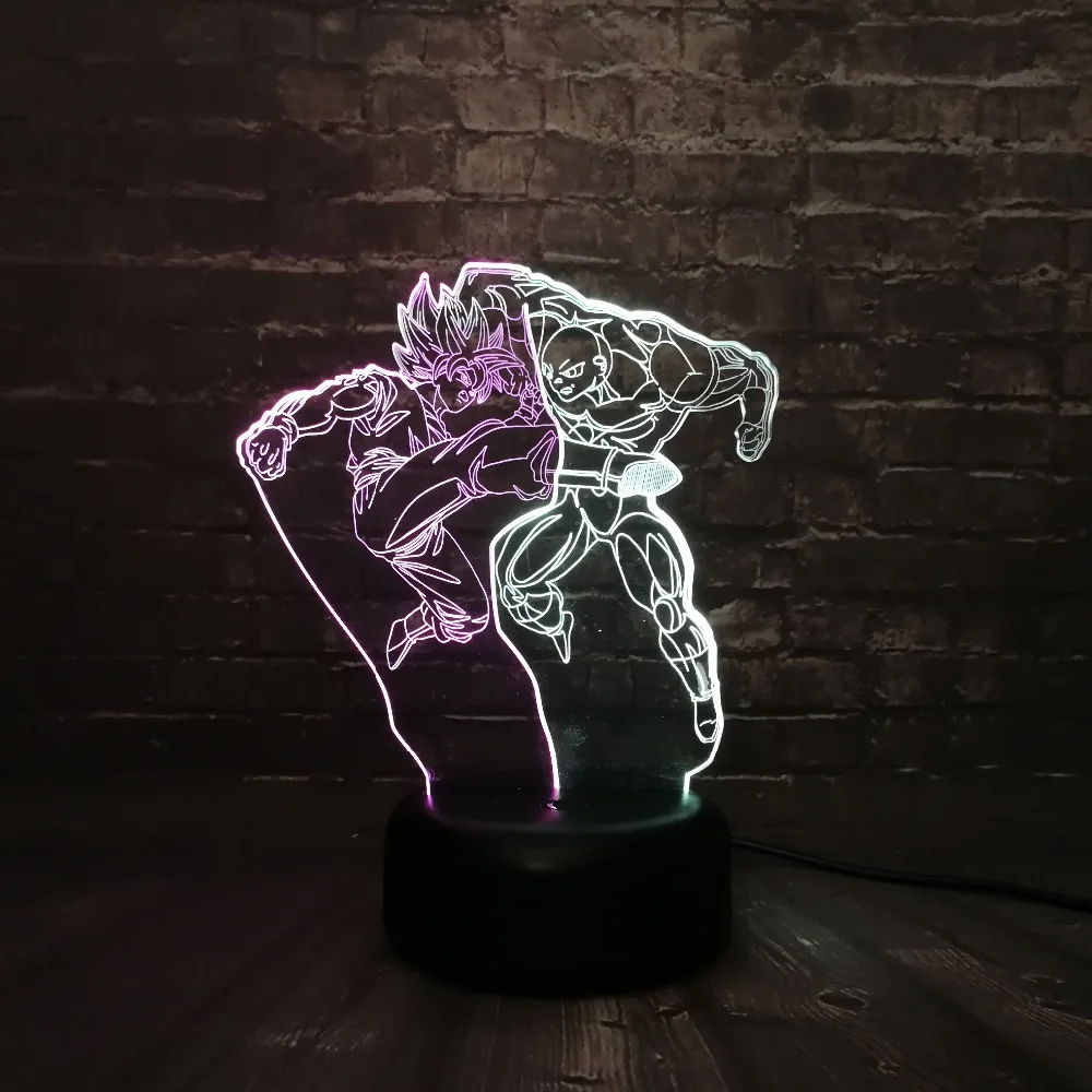 7 Dragon Ball Super Son Goku Kakarot микс двухцветная лампа Ночной светильник 3D LED детский