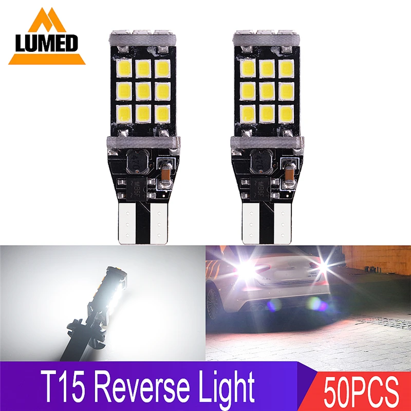 Светодиодсветодиодный лампы задсветильник хода 50x T15 W16W 920 921 912 Canbus 3030 21SMD с