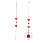 Подвесная хрустальная люстра цвета красного стекла цвета шампанского, свадебное украшение в виде сердца, бабочки, животного, фэн-шуй, украшение для дома