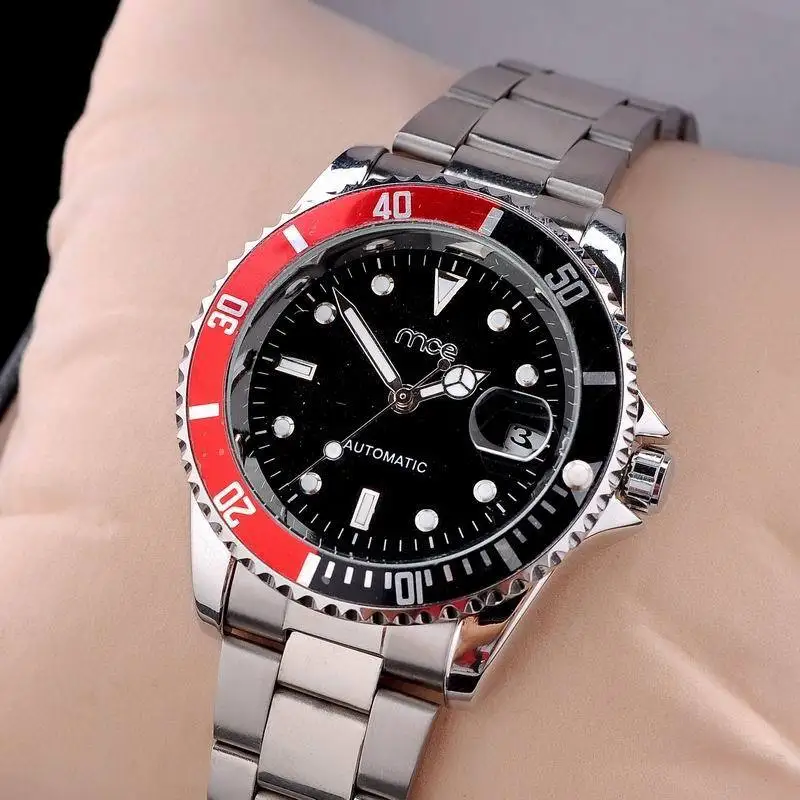 MCE branded automatic mechanical watch the submarine style red circle with original box 034|watches latest|watch heartcircle loop |