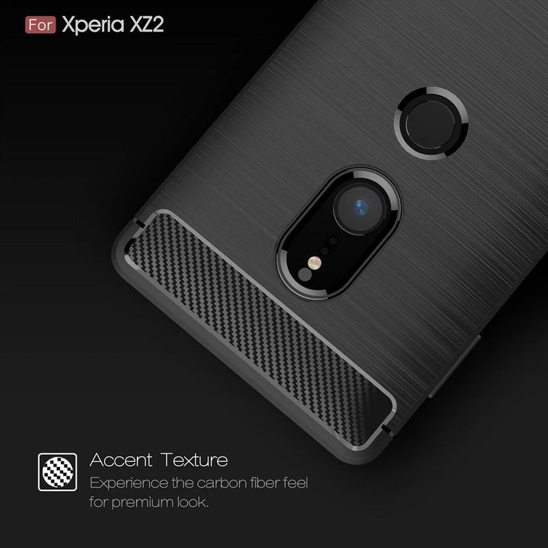 Carbon Fiber Texture Case For Sony Xperia XA1 XA2 Ultra XA2 Plus Soft TPU Case For Sony XZ3 XZ1 Compact XZ2 Premium L1 L2 Cover