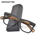 Винтажные большие деревянные оправы для очков HDCRAFTER, мужские ретро-очки для близорукости, деревянные женские мужские оправы для очков с прозрачными линзами