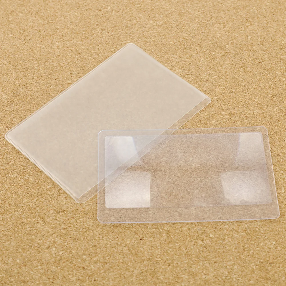 

10/5/1 pcs/Set 3X Transparent Credit Card Shape Magnifiers Magnification Magnifying Fresnel Lens for Reading Newspaper Book