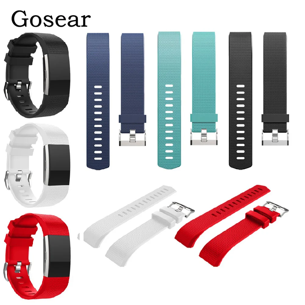 Силиконовый сменный ремешок Gosear для часов браслет Fitbit Charge 2 Charge2 часов|fitbit accessory