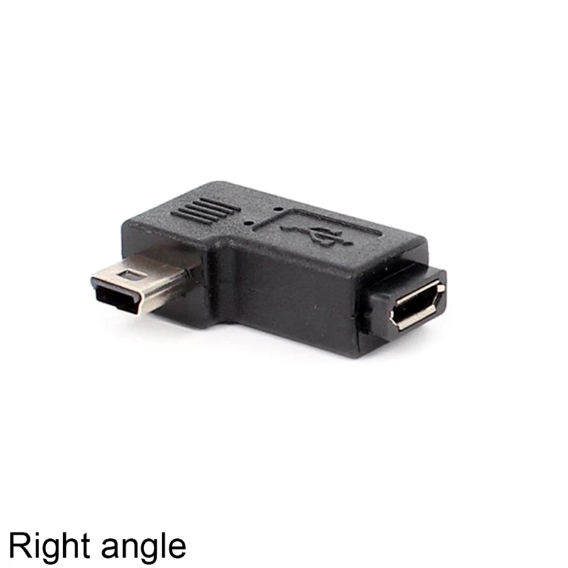 90 градусов правый левый угол Mini USB тип A папа к микро мама адаптер|Соединители| |