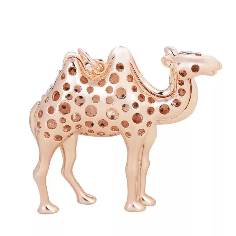 Новые креативные модные красивые с кристаллами верблюжья брелок для ключей