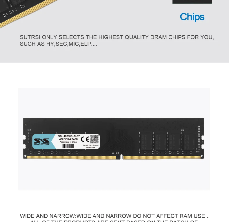 Suntrsi новая оперативная память 8 ГБ DDR4 настольная память 2133 МГц 2400 МГц 1,2 в для настольного компьютера