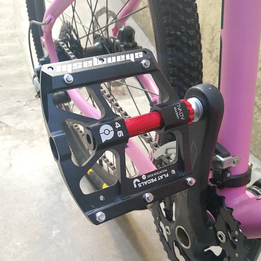 Shanmashi 4 6 широкие Нескользящие подшипников велосипедные педали MTB горный