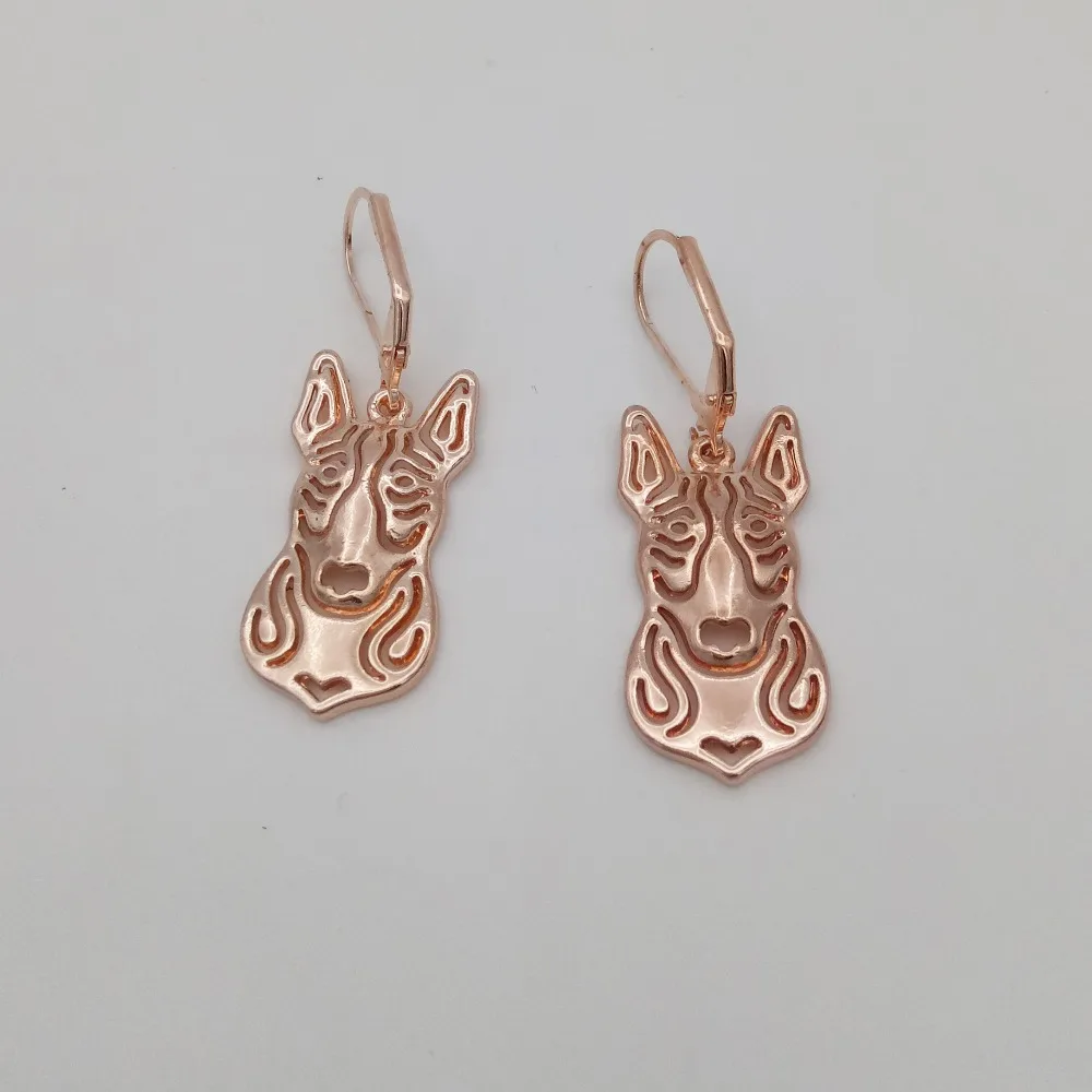 Elfin новые модные серьги-бультерьер ювелирные изделия золотого цвета серебряного