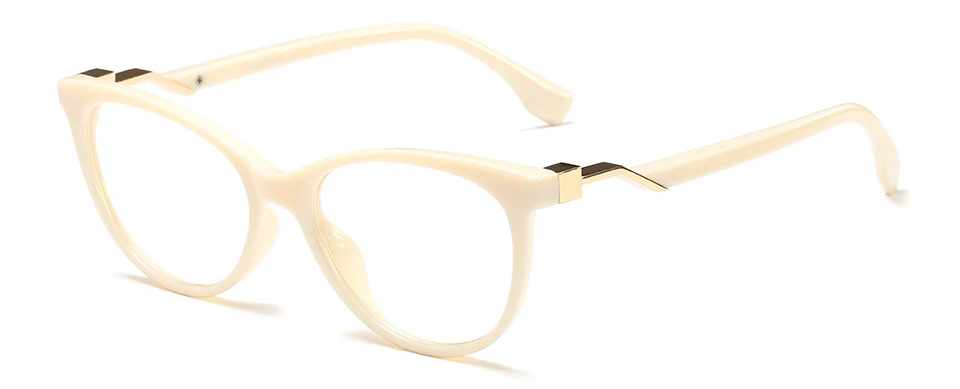 beige with clear Peekaboo Женская оправа для очков в стиле кошачьи глаза Женская мода оптические очки черная оправа женские прозрачные линзы - Цвет оправы: beige with clear