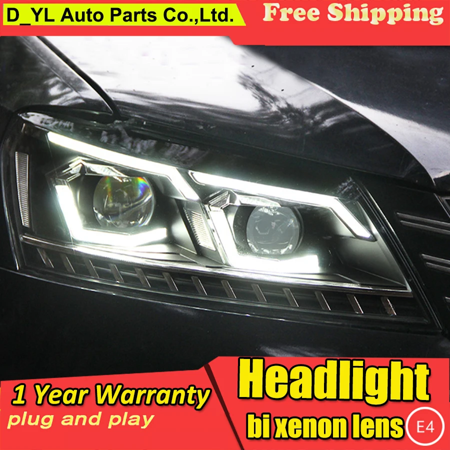 

DY_L Car Styling for VW Passat B7 US Verson 2012-2016 Headlight For Passat B7 Headlight DRL D2H dynamic turn signal Hid Bi Xe