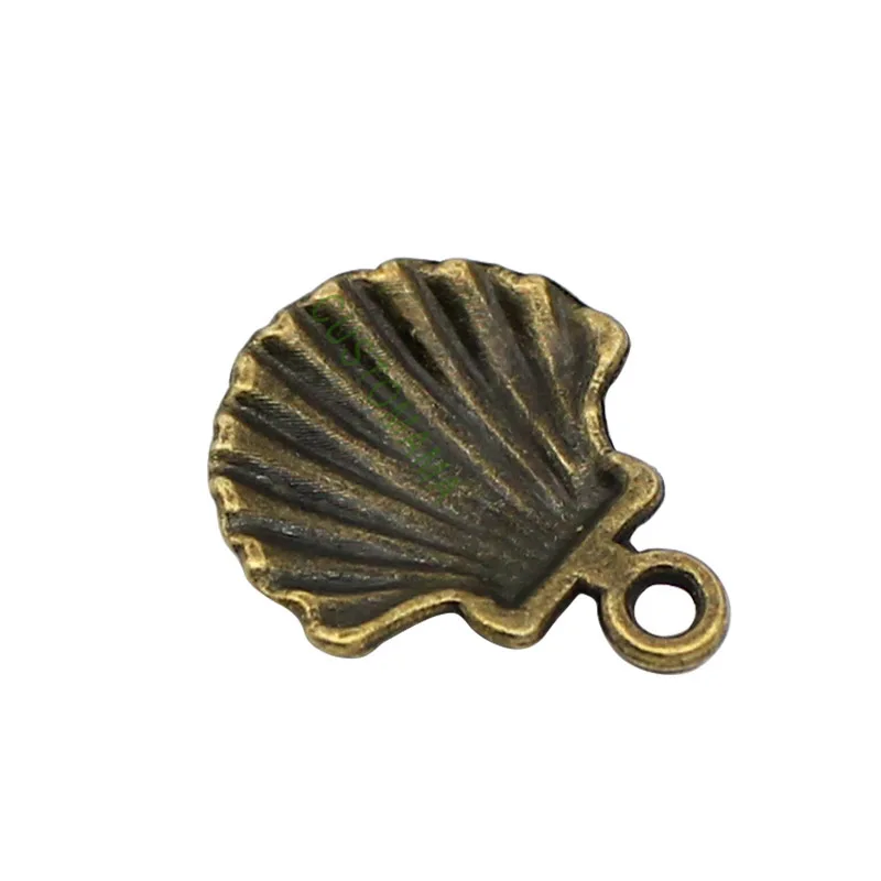 100pcs-Seashell подвеска под бронзу старину моллюск жемчужная раковина очарование