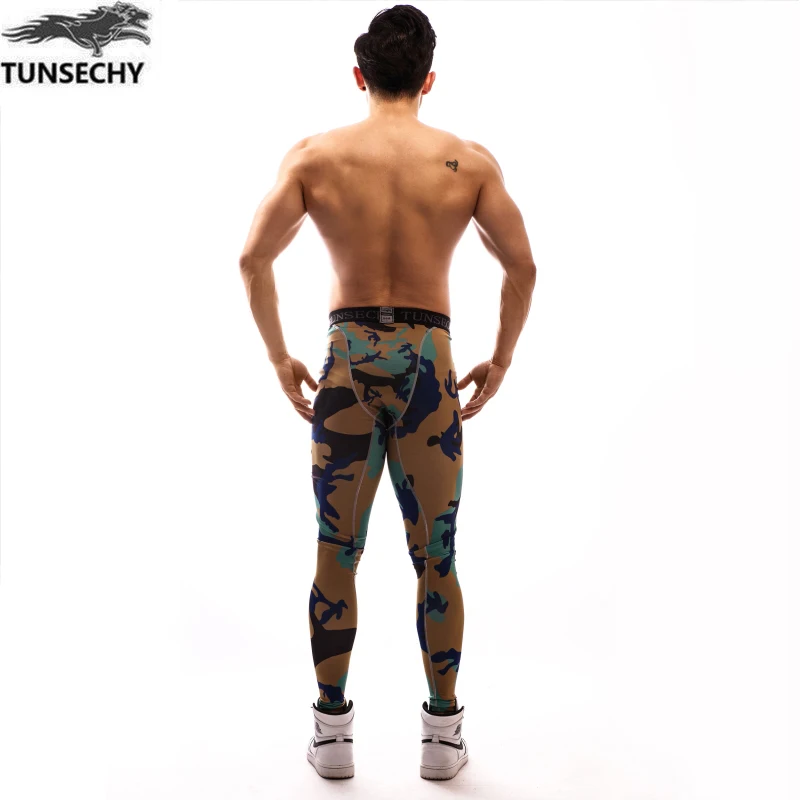 Бренд tunsechy мужские компрессионные брюки 2017 новые колготки Бодибилдинг Брюки