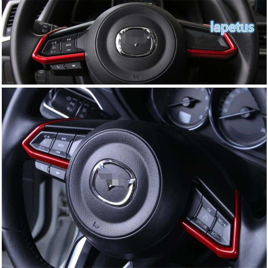 Lapetus декоративная рамка для рулевого колеса Накладка подходит Mazda 2 Demio 2015 2019 ABS