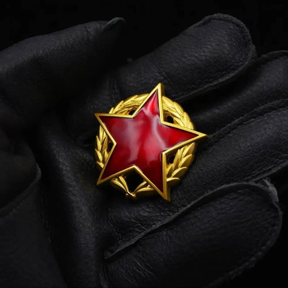 Высокое качество, бронзовая орденская медаль, Кокарда, красная звезда, знак отличия, Кепка - Цвет: NO1