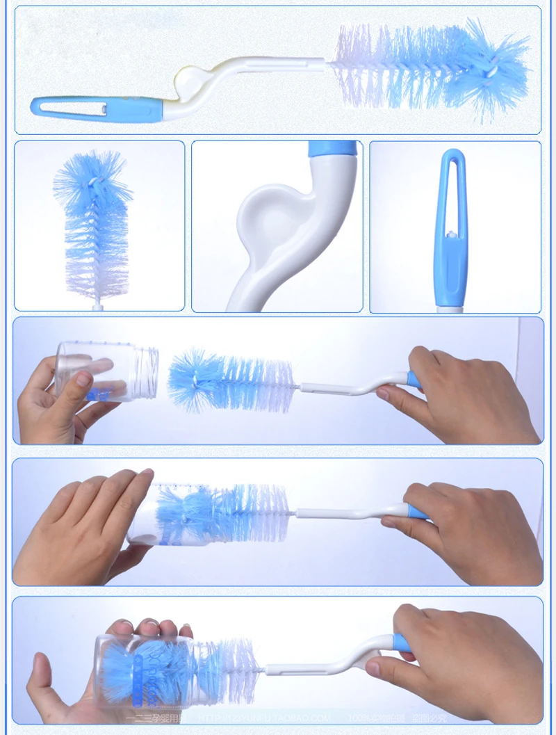 5 шт./компл. губка Чистящая чашка бутылка щетка для сосков 360 градусов мульти