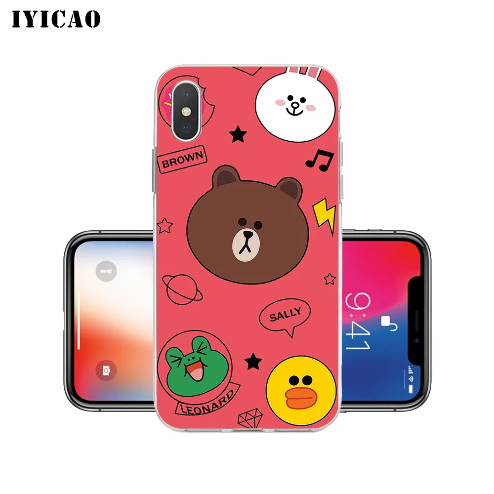 IYICAO милый мягкий силиконовый чехол для iPhone X XR XS MAX 6 6s 7 8 Plus 5 5S SE TPU|Чехлы-накладки| |