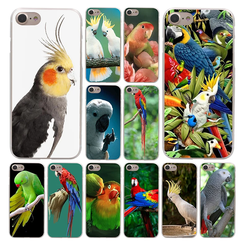 Lavaza синий Ringneck Parrot Art чехол для телефона Apple iPhone 4 4S 5C 5S SE 6 6S 7 8 Plus 10 X Xr Xs Max 6Plus