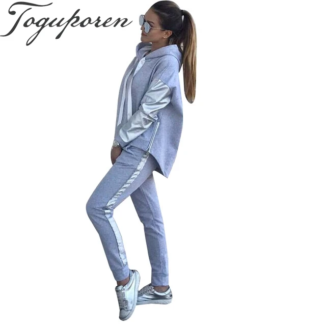 Повседневный комплект из двух предметов Женский 2 шт. с капюшоном осенне зимние