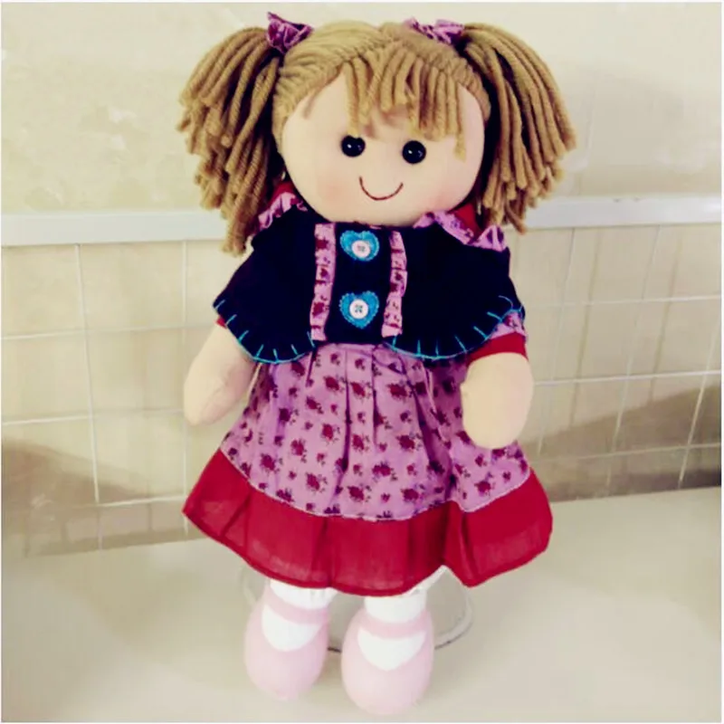 Высокое качество 15 дюймов мягкая кукла игрушка для девочки с милой детей лица