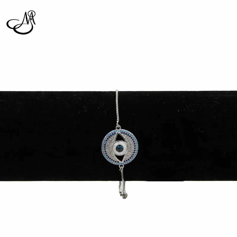 Newest 10pcs Micro Pave Eye Abalone Shell box chain Connector Bracelet Zircon Charm For Women Adjustable Jewelry | Украшения и
