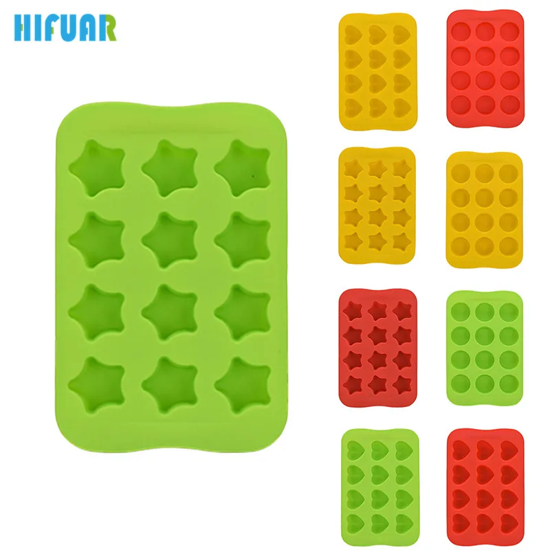 HIFUAR 12 отверстий сердце круглый силикагель торт инструменты ручной работы звезда