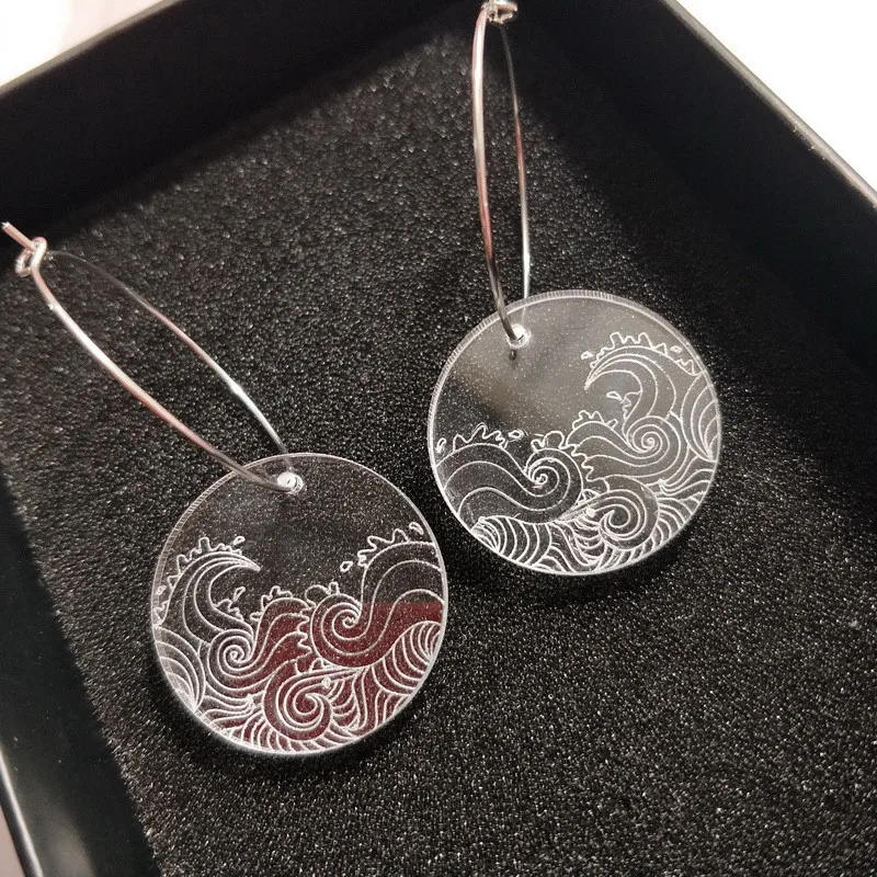 Висячие серьги оптом из прозрачного акрилового цинкового сплава Brinco Feminino