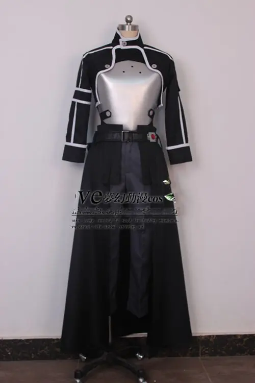 Аниме Sword Art Online Kirigaya) Арка призрачная пуля (боевая униформа Kirito Костюмы для
