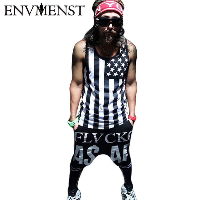 Мужская хлопковая майка с принтом акулы в стиле хип хоп|men sleeveless top|mens sleevelessmen cotton