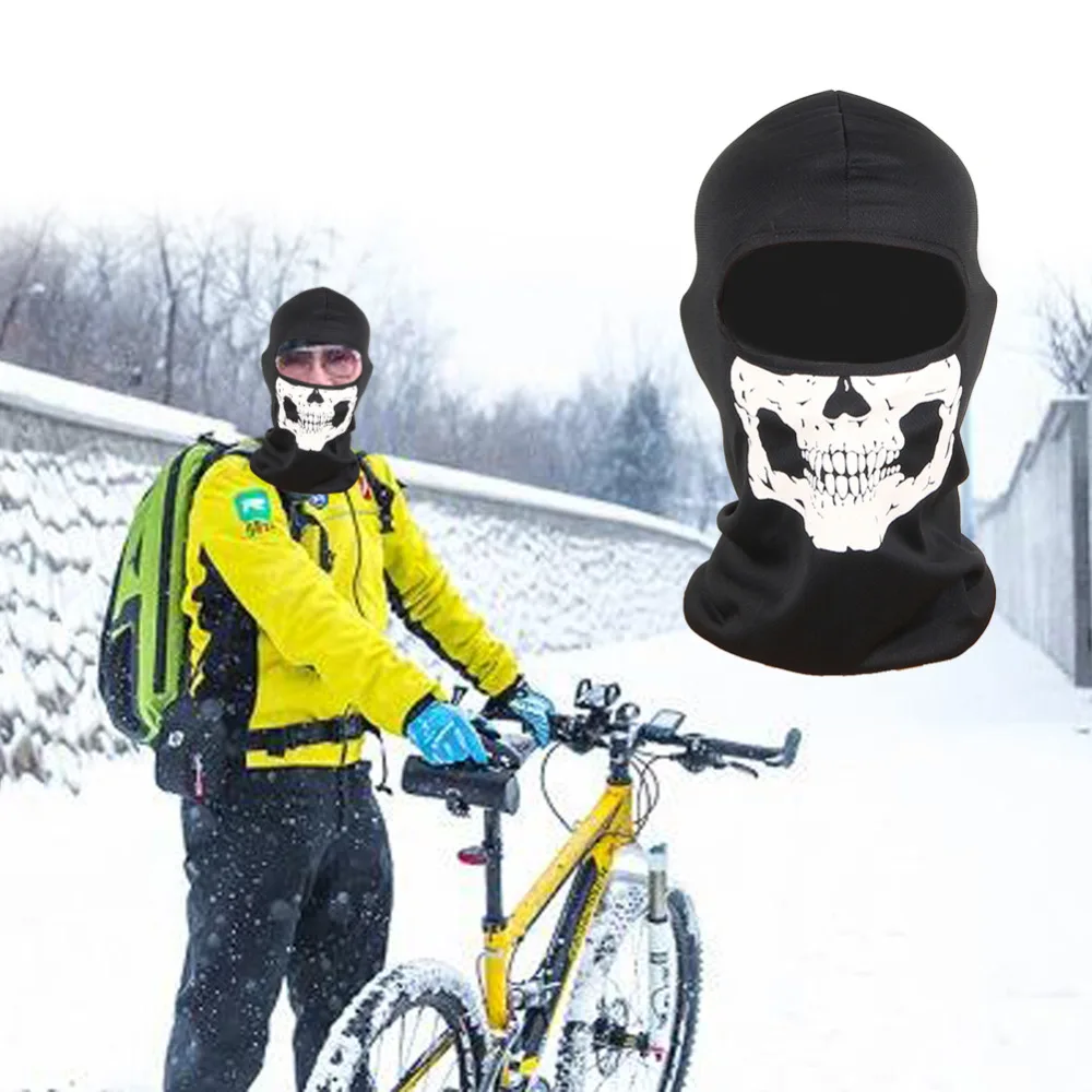 Уличная ветрозащитная велосипедная маска зимняя теплая на половину лица