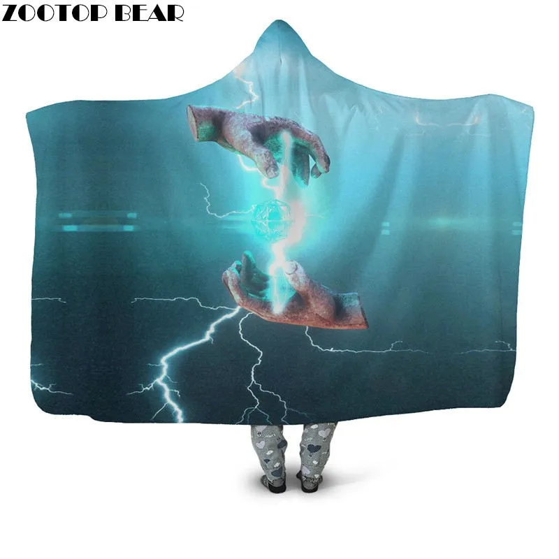 

Trick Movie Sherpa Blanket Popular Plush Blanket Bedspread Office Airplane Fashion Wearable Hooded Blanket Drop Ship