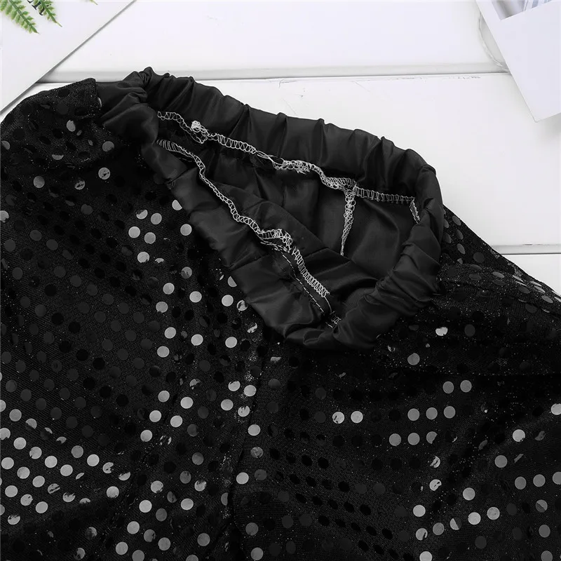 Костюм джазовый детский блестящий для мальчиков и девочек брюки с бантом