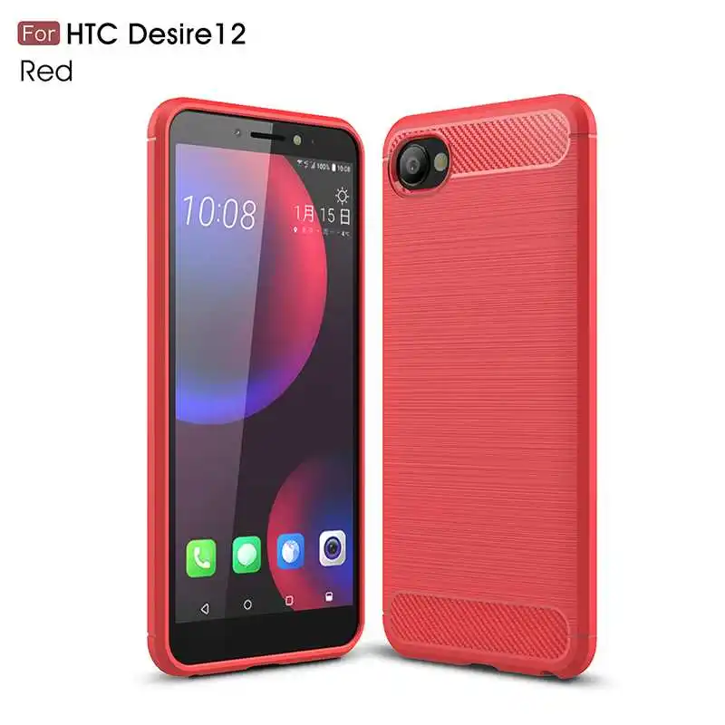 Модный противоударный мягкий силиконовый чехол Mokoemi 5," для htc Desire 12, чехол для htc Desire 12, чехол для телефона - Цвет: Red