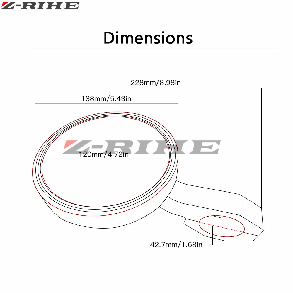 Регулируемое 2 &quotсверхмощное круглое Спортивное зеркало для Polaris RZR 900 570 800 1000 Ranger