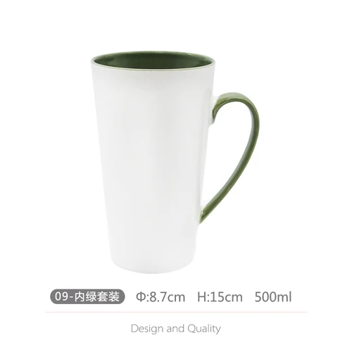Q(ONLY MUG) 500 мл кружка большая емкость домашняя чайная чашка с крышкой Ложка Европейская ретро керамическая чашка офисная креативная чашка для воды креативная кофейная кружка - Цвет: Q(ONLY MUG)