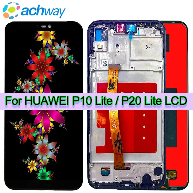 ЖК-дисплей для Huawei P10 Lite сенсорный экран дигитайзер в сборе телефон с рамкой