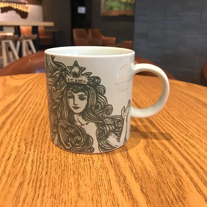 as pic Классическая Русалочка Кружка Мода Красота сирена керамическая кофейная чашка брендовая чашка для подарка на Рождество - Цвет: as pic