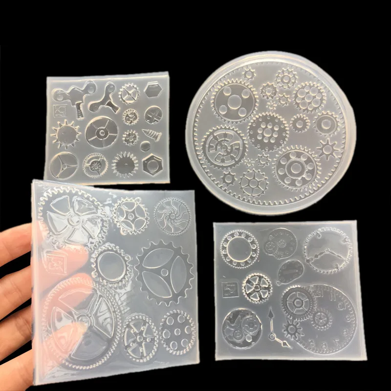 1 шт. Новая прозрачная силиконовая форма 3D Fondant Gear Паровая для торта в стиле панк