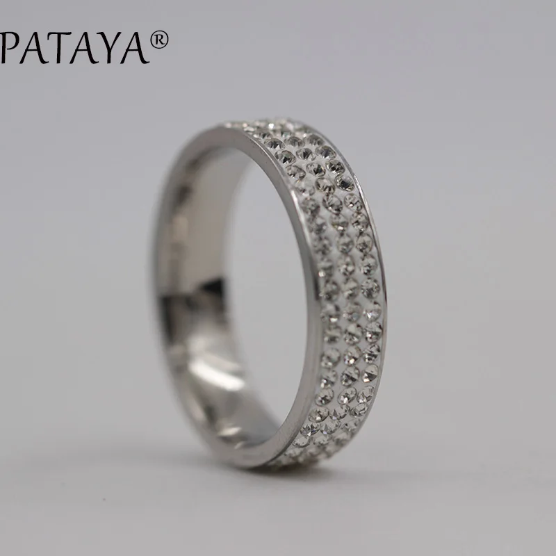 PATAYA новые RU горячие продажи из нержавеющей стали большие кольца подлинное Белое