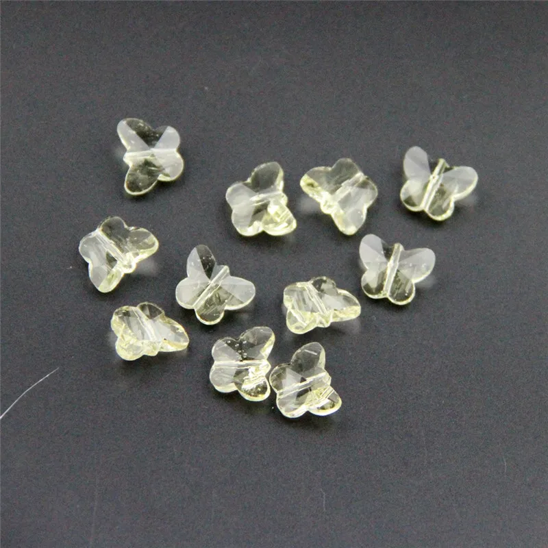 

Big Quantity 2000pcs 14mm Crystal Butterfly Beads Lt Yellow Lamp Chandelier Parts Suncatcher Prism Diy Making Kids Room Gifts